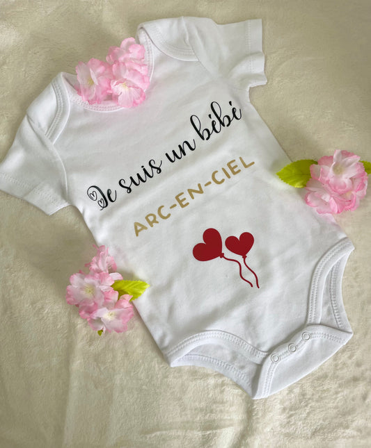 Body " Je suis un bébé ARC-EN-CIEL"