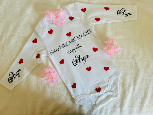 Body " Notre bébé ARC-EN-CIEL - Personnalisable "